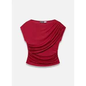 Mint Velvet Red Drape Detail Top
